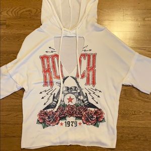 Rock t-shirt hoodie